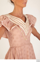  Photos Woman in Historical Dress 11 19th century Historical collar pink dress upper body 0008.jpg